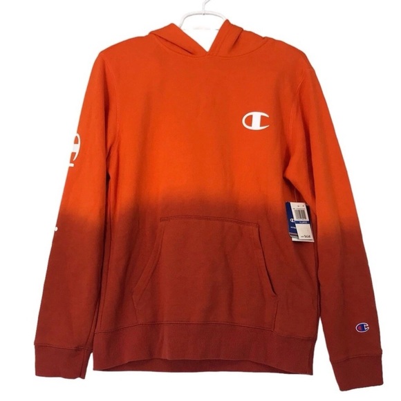 CHAMPION OMBRÉ SUNSET PULLOVER HOODIE SWEATSHIRT BOYS XL COTTON BLEND - Picture 6 of 8